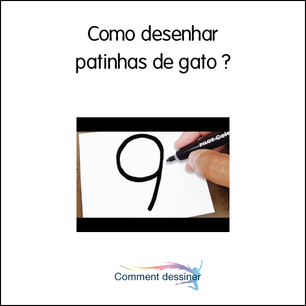 Como desenhar patinhas de gato